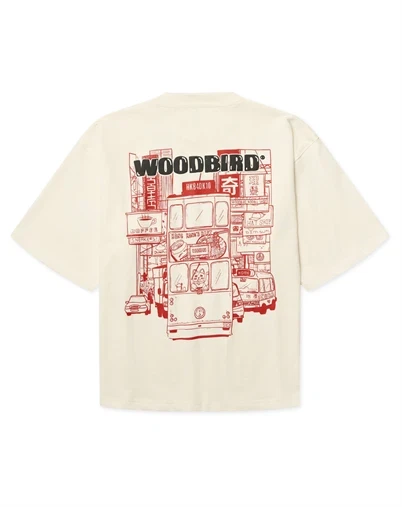 Woodbird - WBJuno Tram T-shirt - Off White